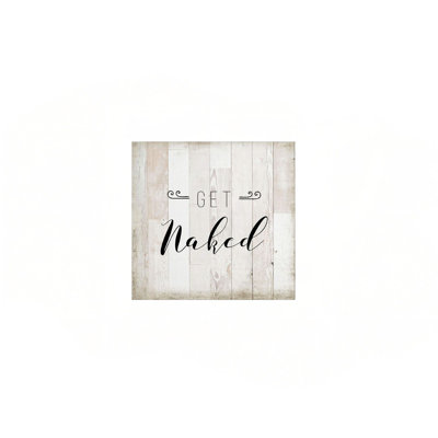 Décoration murale en toile 24 po x 24 po «Get NUEED Gallery», beige