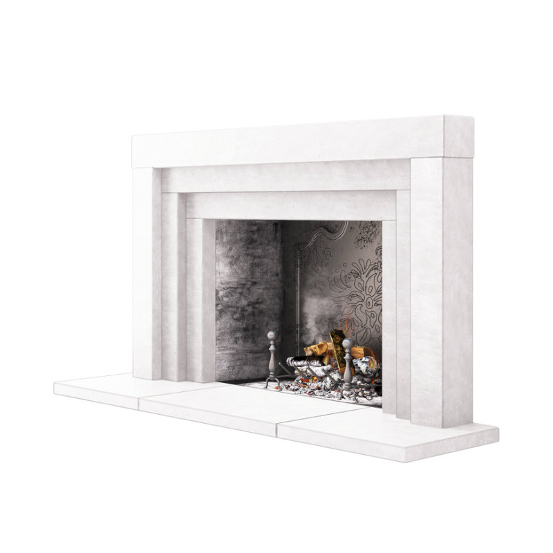 Contempo Fireplace Surround, Travertine White