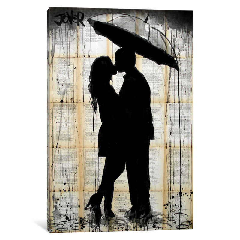 Rain Lovers by Loui Jover - Wrapped Canvas Painting, 101.6 cm H x 66.04 cm W x 1.91 cm D
