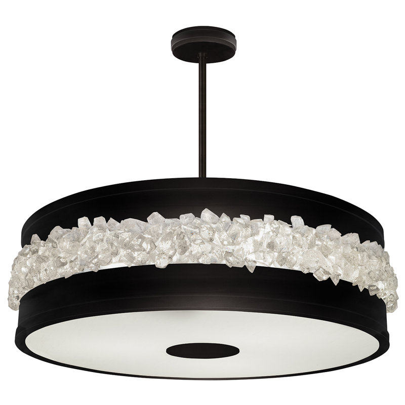 Arctic Halo 3 - Light Chandelier, 9" H x 32" W x 32" D, Matte Black