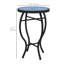 Table de patio ronde avec plateau en mosaïque, structure en acier pour l'extérieur