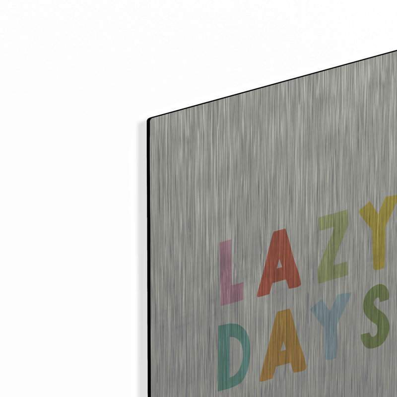 Art mural en métal luxueux «Lazy Days» par Ann Kelle Designs, 16 po x 24 po