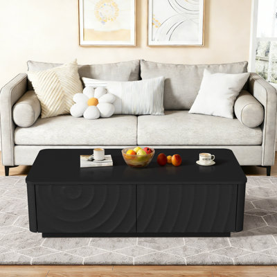 Mid Century Modern 47.2'' Rectangle Coffee Table With Storage Drawers