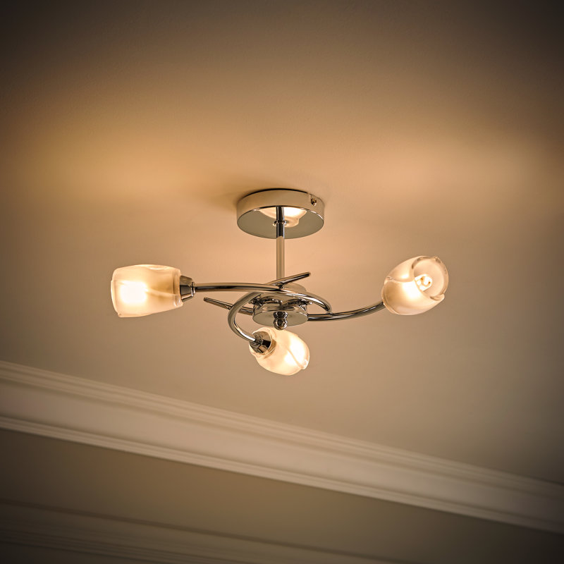 Delph Glass Semi Flush Mount