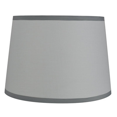 Abat-jour cylindrique en coton blanc cassé