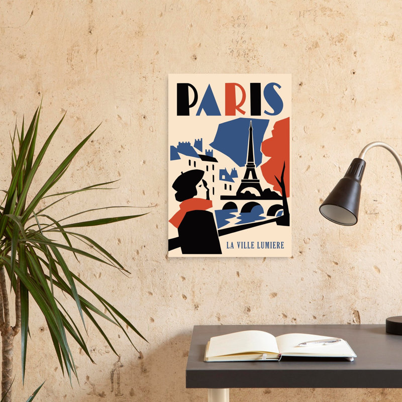 «Classic Paris Art Deco Classic Retro Romantic Architecture City», reproduction d'art murale, H 24 po x l 16 po