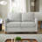 56.5'' Linen Loveseat Sofa with Storage Space Square  Arm-1464188463