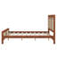 Structure de lit grand format en rotin, lit plateforme en bois avec support à lattes solides, tête et pied de lit en rotin-1571990521