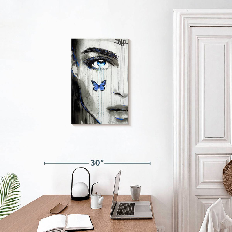 Leisha Blue Karma, 24" H x 16" W