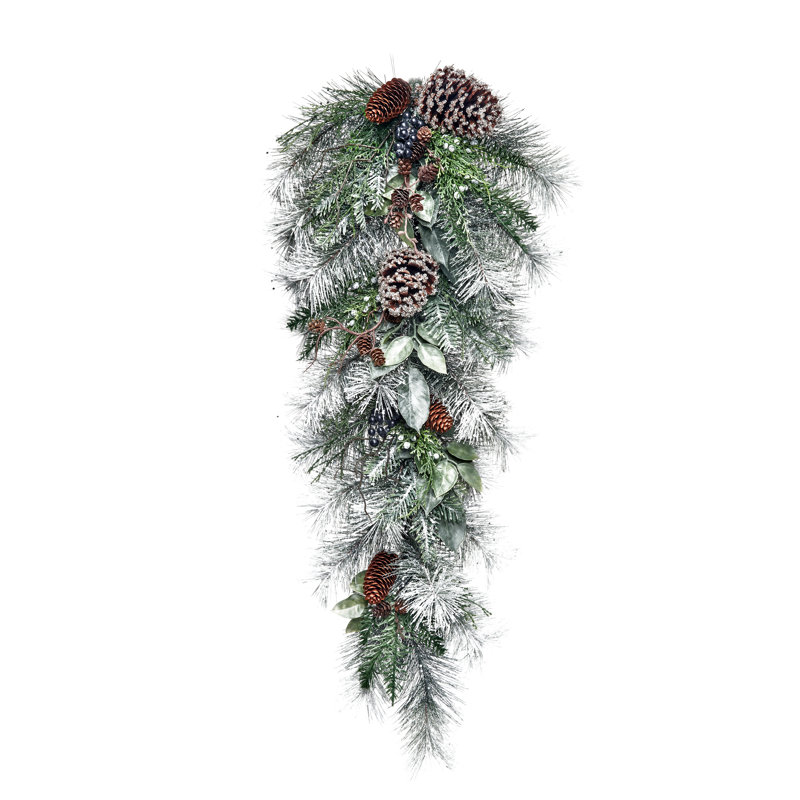 Frost Pine And Cedar Leaf Teardrop