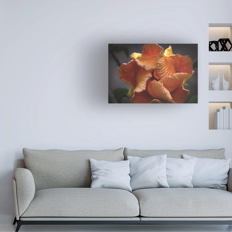 Œuvre d'art sur toile «Hibiscus jaune», H 30 po x l 47 po