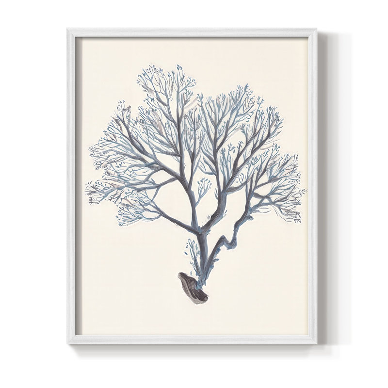 «Indigo Reef III», H 30 po x l 24 po, Blanc