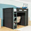Lit mezzanine double avec bureau, lumière RVB et port USB-1417930584