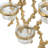 Betty Tea Candle Holder, Gold Branch Design, Glass, White Marble, 18 Inch