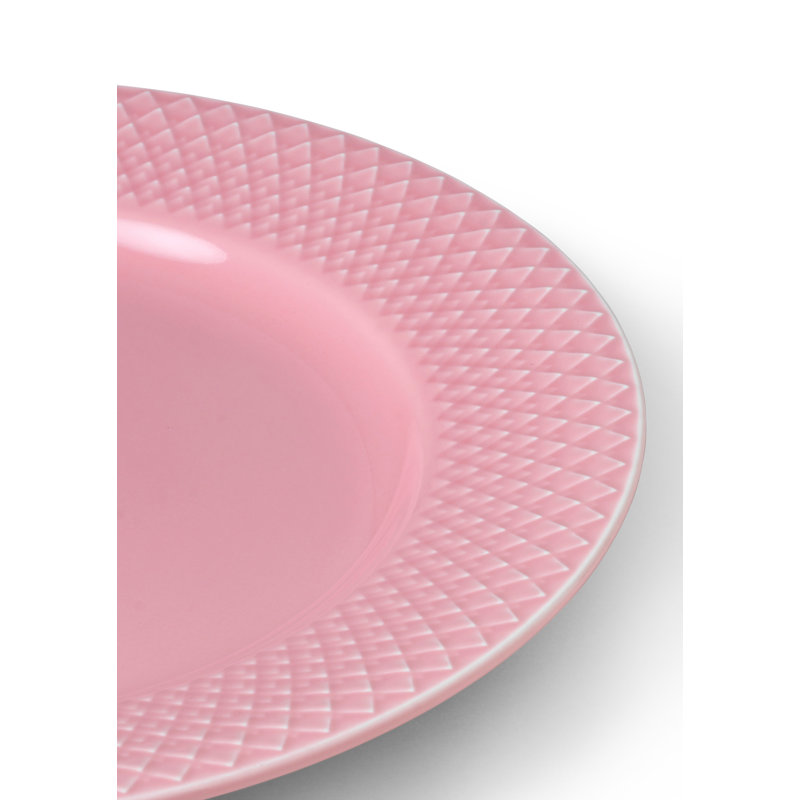 Rhombe Color Lunch Plate, Dia: 8.3", Rose