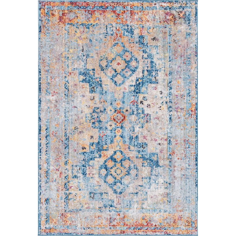 Geometric Indoor Rug, Rectangle 4' x 6'