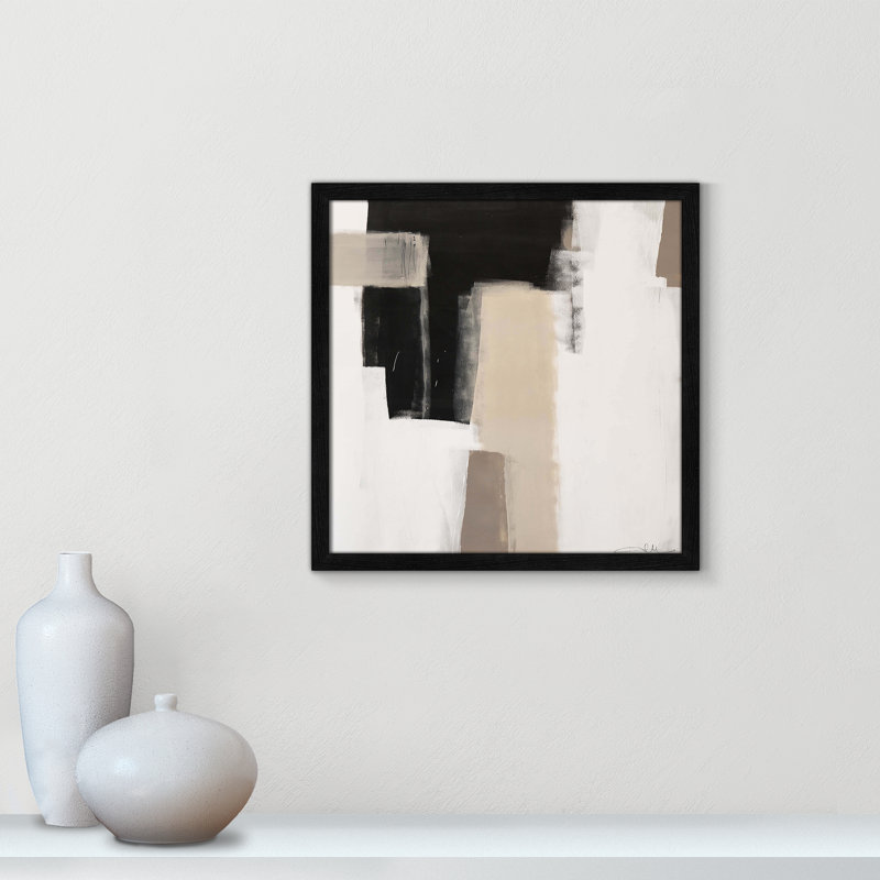 Earth Scapes I-A Print by Casa Fine Arts, 17" H x 17" W x 1.25" D, Black Slim Framed