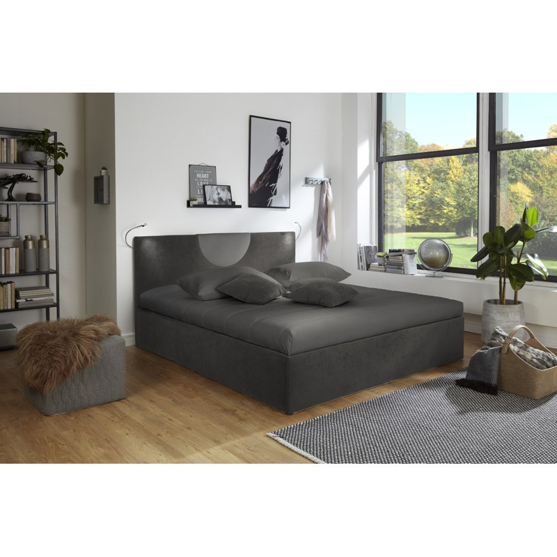 Heidelberg Polyester Solid Colour Bedspread, 180 x 200 cm, Black 