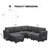 Kimbrel Modular Sectional Sofa U Shaped Couch Set With Storage Seat Convertible Large Couch U Shape Set-1396916124
