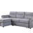 Velvet Fabric Reversible Sleeper Sectional Sofa Chaise-824778801