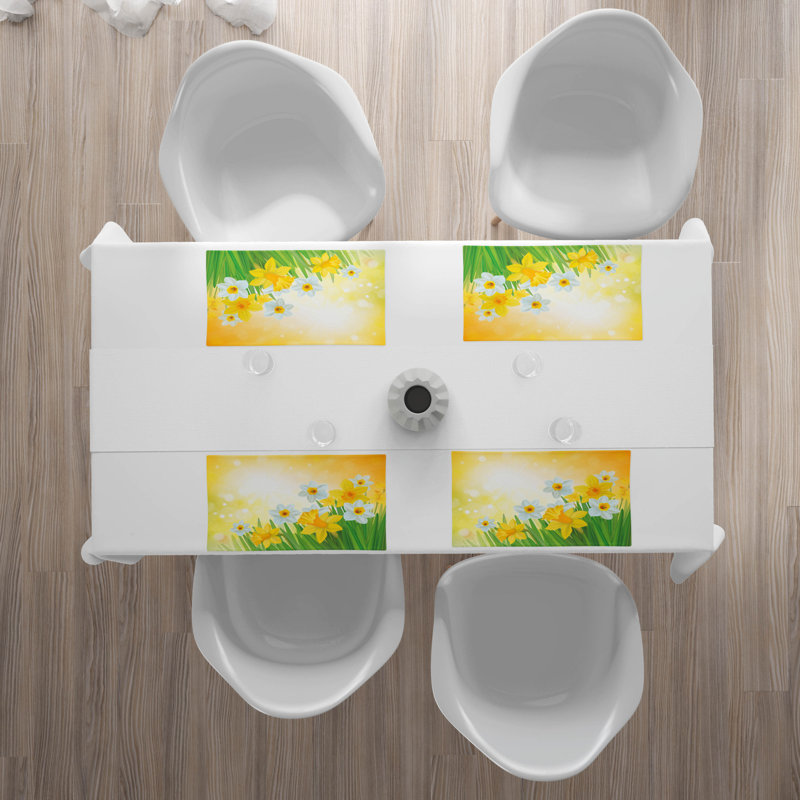 Polyester Floral Rectangle Placemat