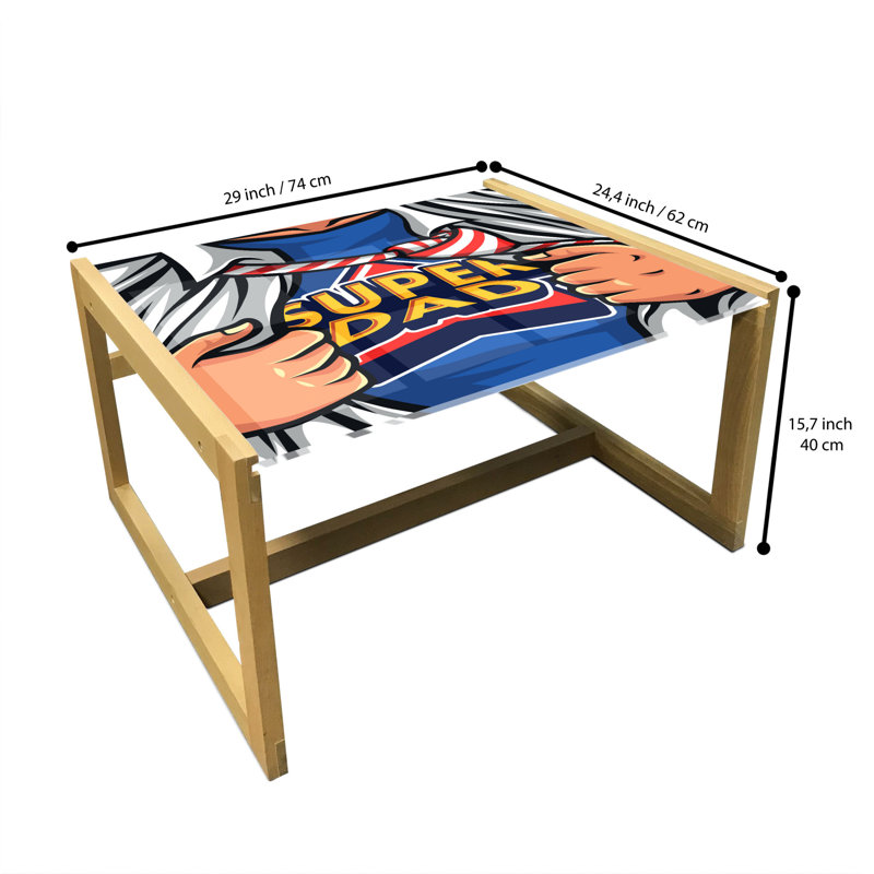 Jacques-Kad Sled Coffee Table, 62cm H x 74cm W x 40cm D