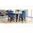 Samson 5-Piece Counter Height Faux Marble Dining Set with Velvet Chairs-2124228827