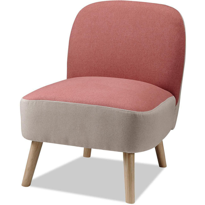 Aubrie Upholstered Slipper Chair, Pink