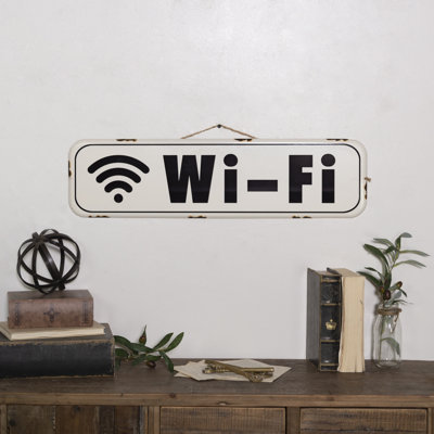 Enseigne wifi en métal