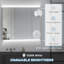 Armoire à pharmacie à DEL, organisateur de miroir de meuble-lavabo mural 35,5 po x 29,5 po avec gradateur tactile, trois portes et charge USB