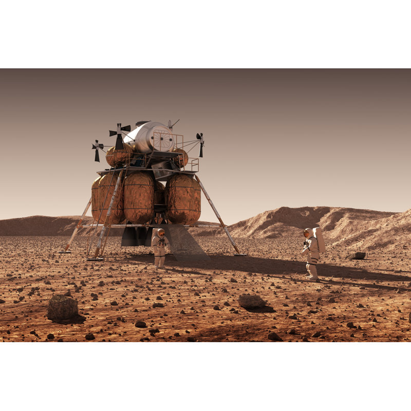 Surface de la planète Mars - reproduction sur toile tendue, H 8 po x l 12 po