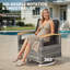Chaises de patio pivotantes pour 2 personnes avec table d'appoint