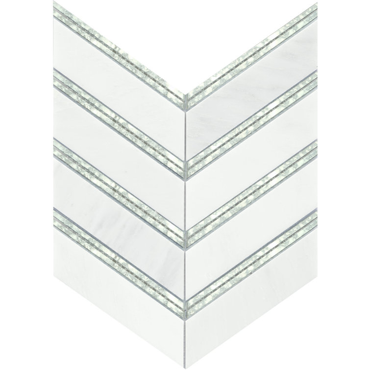Intrigue™ 2" x 8" Herringbone / Chevron Mosaic Wall & Floor Tile