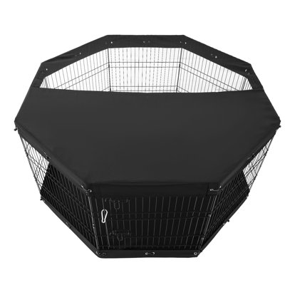 Foldable 8 Metal Dog Pen 30"h, 24" Octagon For Pets Like Border Collies, Cats, 600d Sun- And Easy Fabric, Secure Escape Design Playpen Various Pet Species, Waterproof Scratch- , Escape Measures