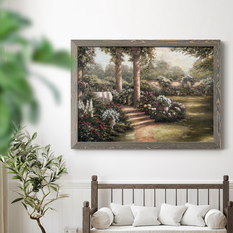 Rose Garden I - cadre photo, impression sur toile, H 31 po x l 44 po x P 0,75 po, Gris