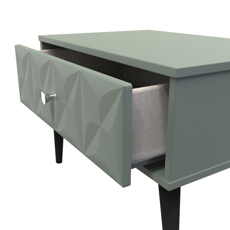Carnlea 1 Drawer Midi Chest (Ready Assembled), Reed Green