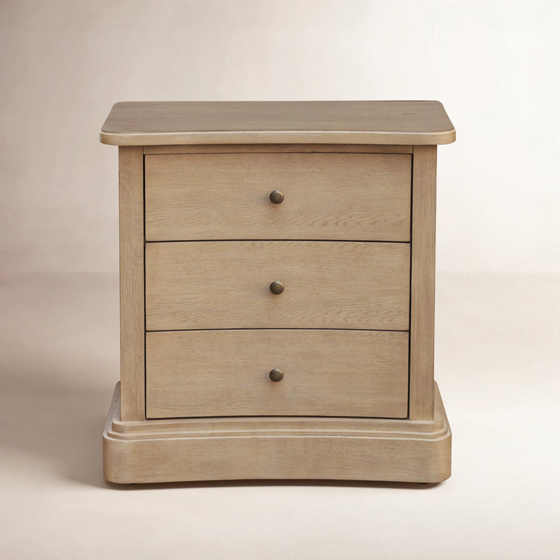 Clarence 3 - Drawer Nightstand, Brown
