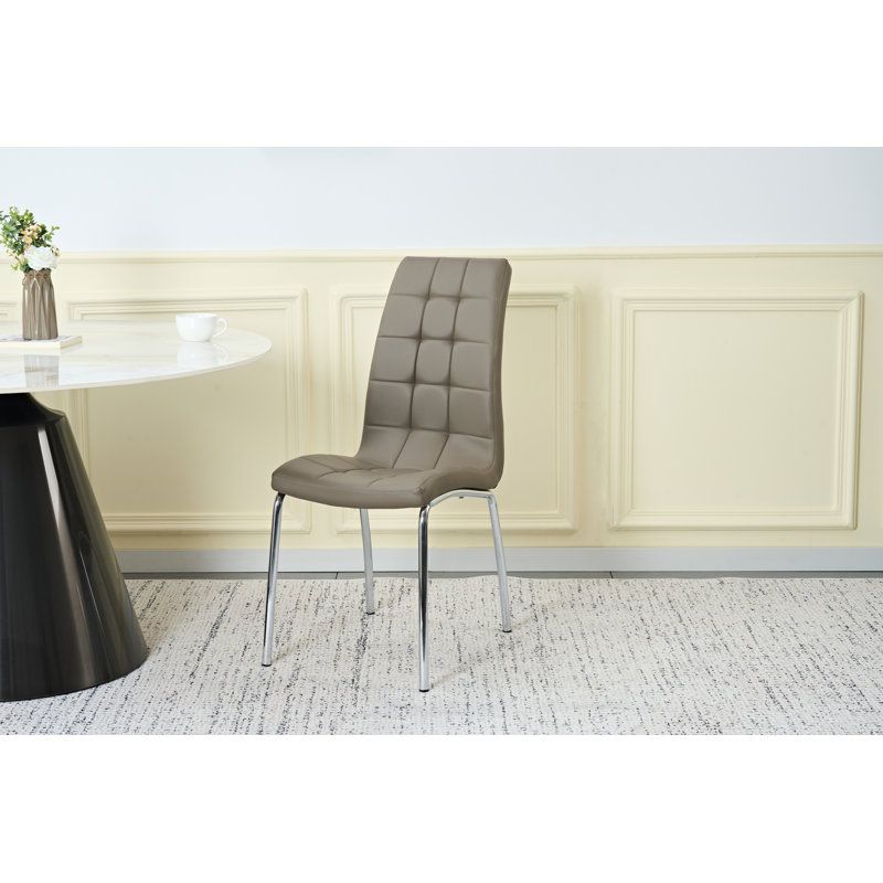 Tufted Upholstered Side Chair, Beige