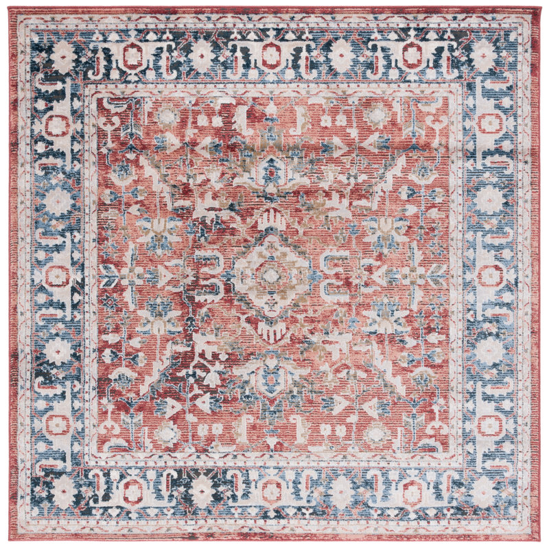 Jaquon Performance Oriental Rug, Square 6'7"