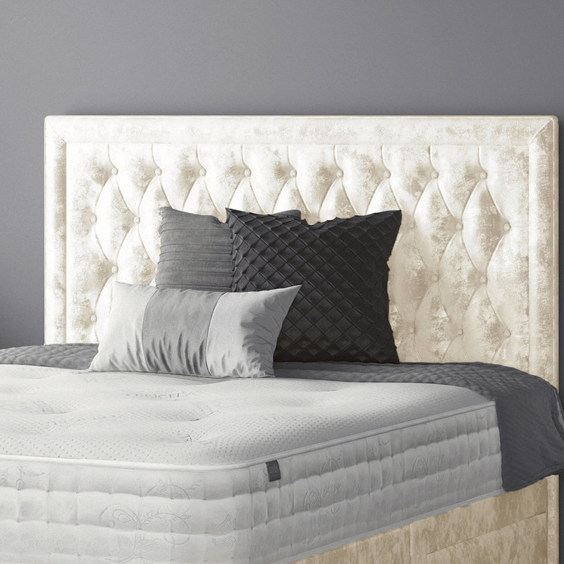 Scarborough Upholstered Headboard, Cream, Kingsize (5')