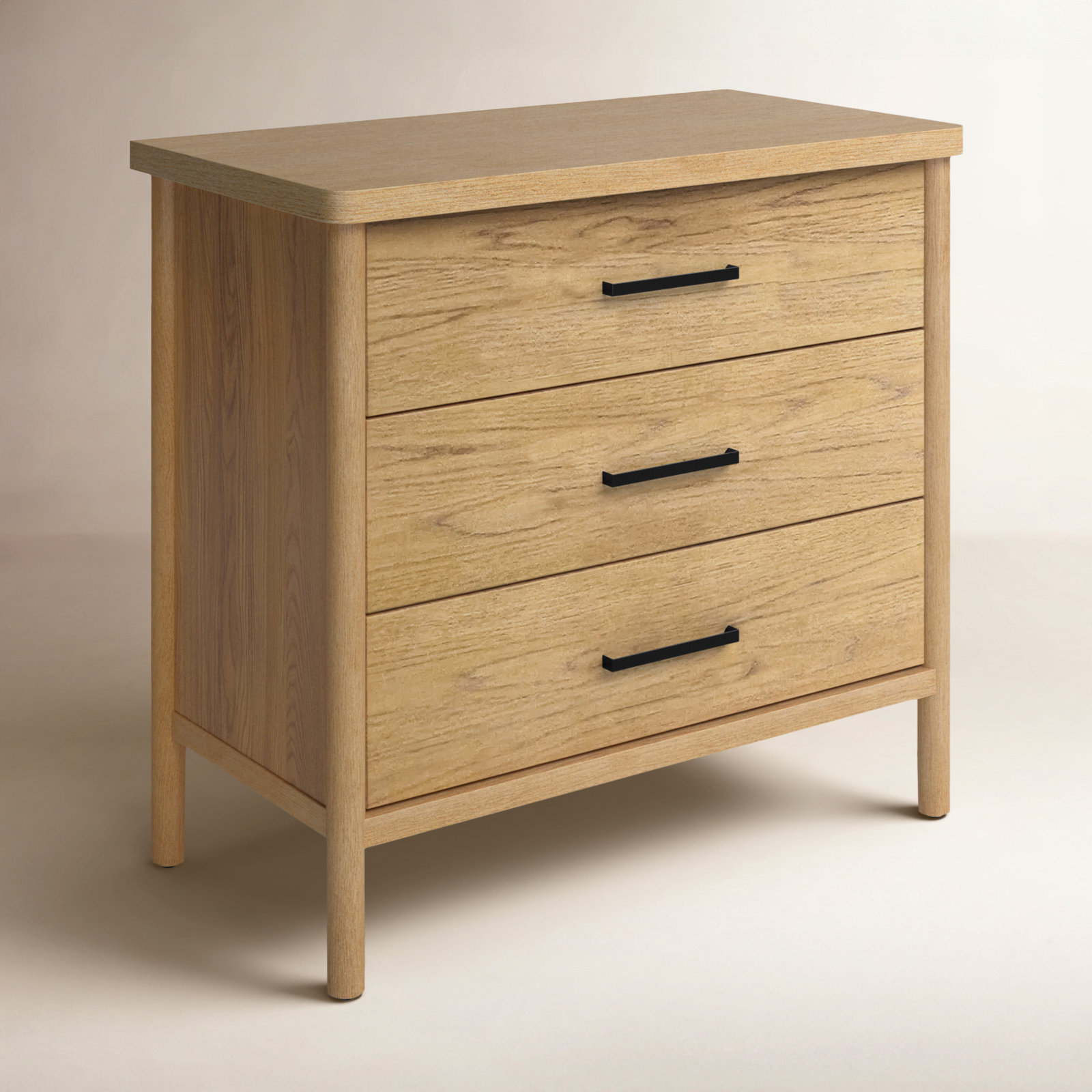 Lovell 3 Drawer 34" W Dresser, Light Brown