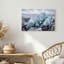 Art mural sur toile Jagged Blue Glacial Ice Formations in Turquoise Stream-1481925403
