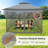 12x12 Outdoor Pop Up Canopy with Mosquito Netting Patio Tent-98929123