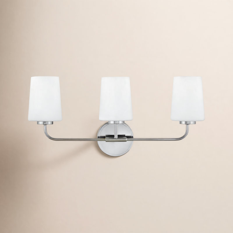 Éclairage pour salle de bain à intensité variable 3 lumières Fitz, Chrome