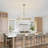 Modern 5-Light Dimmable Linear Island Chandelier With Clear Glass Shades-1984329304