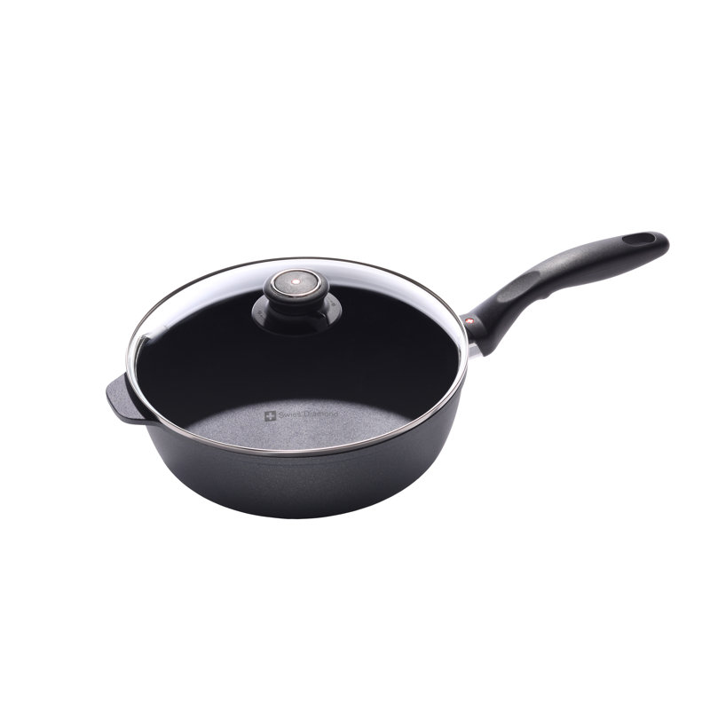 Saute Pan with Handle and Lid, 3.2 Quarts
