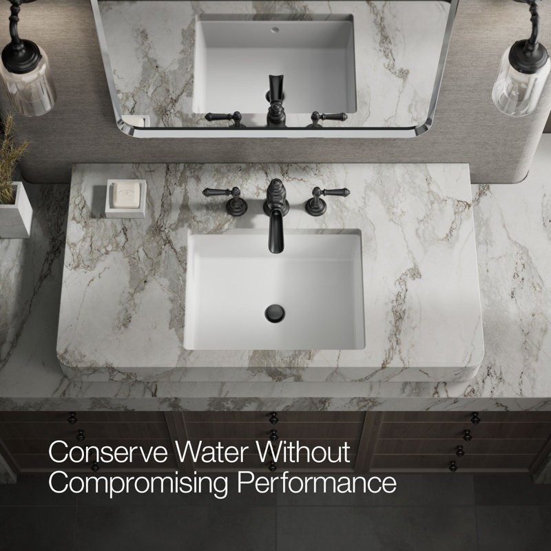 Artifacts® Flume Widespread Bathroom Faucet, Matte Black