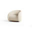 Fauteuil d'appoint pivotant en tissu Motter, couleur beige