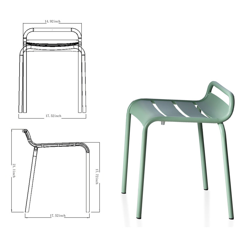 Chaise de terrasse Alarni, Vert