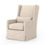 Easton Swivel Slipcovered Wingback Chair-1334056677
